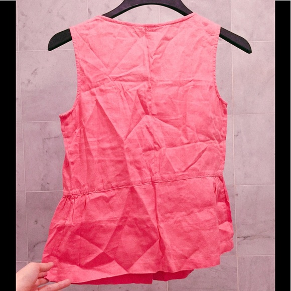 Benetton linen pink top - Picture 5 of 5